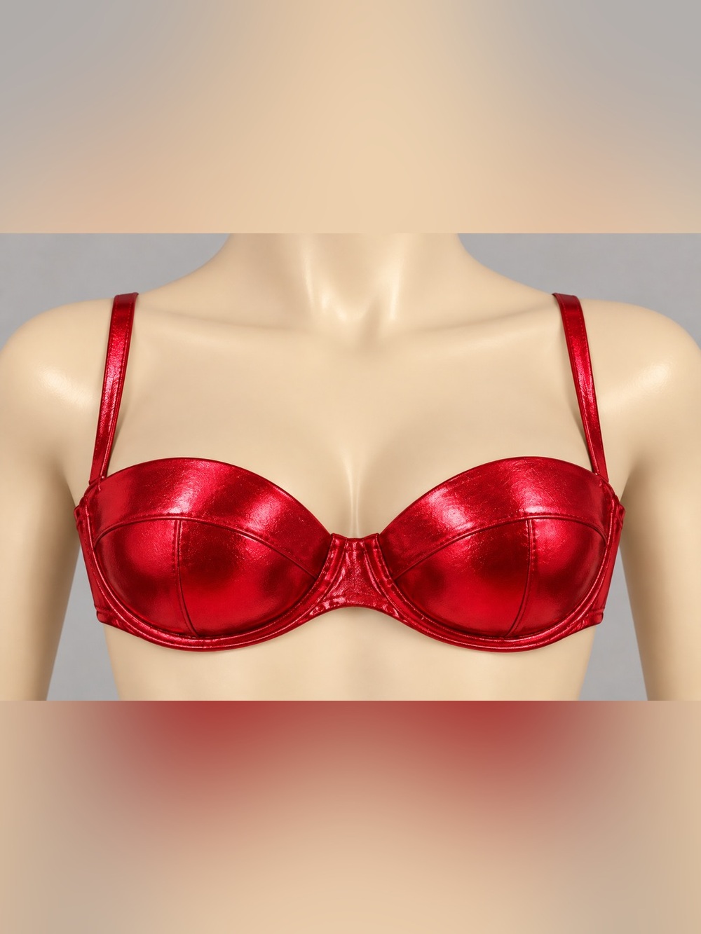 Forever 21 Red Metallic Bandeau Bralette C Cup Small
